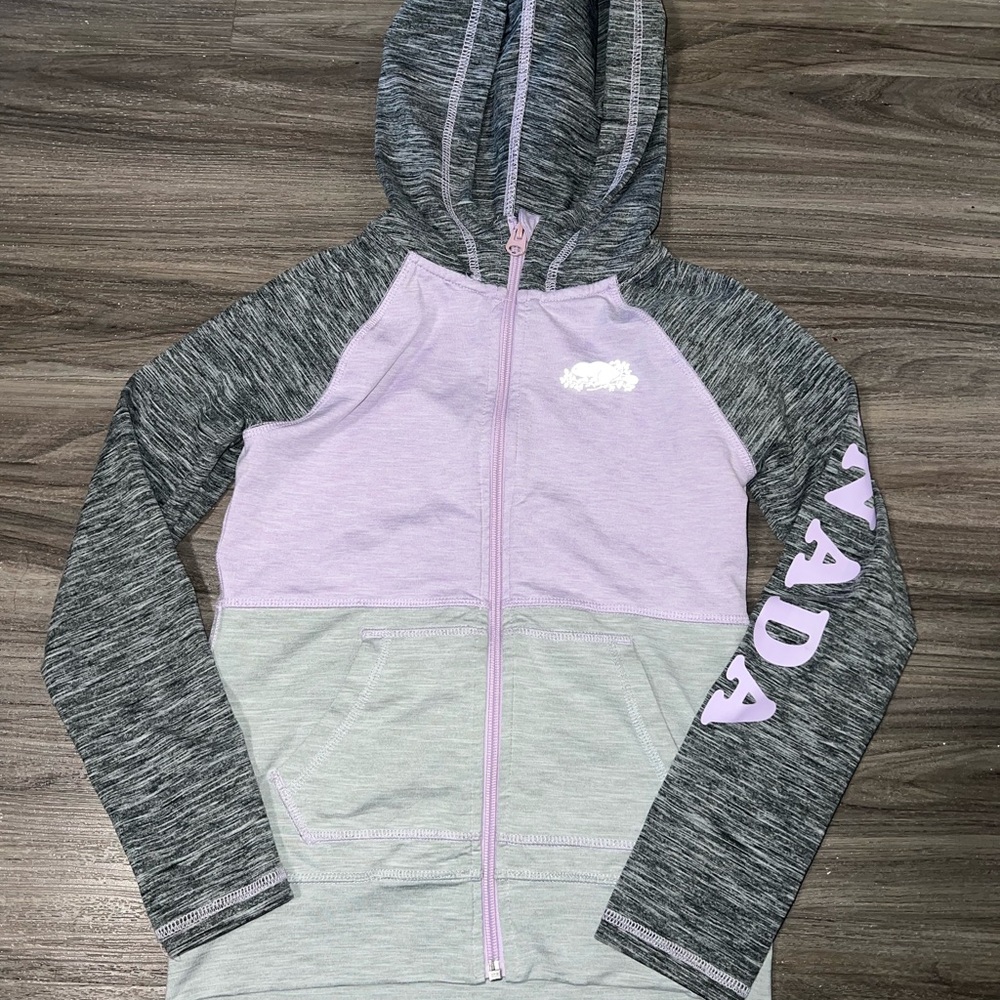 Roots Kids Gray and Lavender Zip-Up Jacket